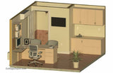 ST192CFP-BPS    Craftsman 192sf Writer's Studio   Building Plan Set