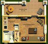 GC240CFP-KIT    Craftsman 240sf Guest Cottage   Building Kit