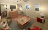 GR192CO-BPS 192 sf Colonial Guest Room - Building Plan Set