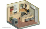 OF192COL-KIT   192 sf Classical Office - Building Kit